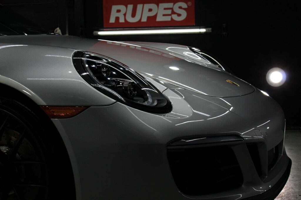 Paint protection film installed on a Porsche